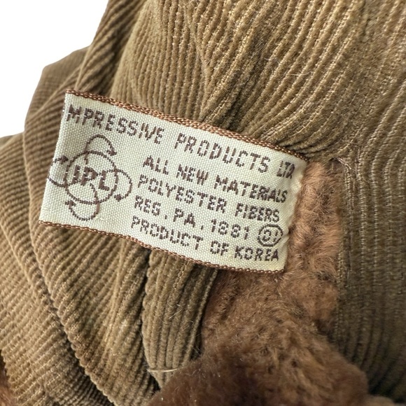 Vtg 80s Ganz Wrinkles the Dog 17" Hand Puppet Plush In Corduroy Overalls Korea - Picture 8 of 11